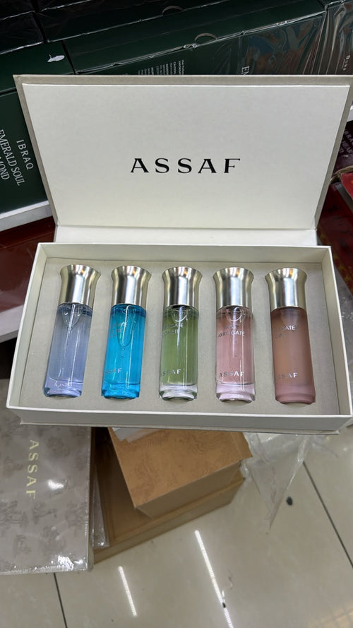 Assaf 5-Piece Mini Set – 25ml × 5 | طقم عساف المصغر 5 قطع – 25 مل × 5