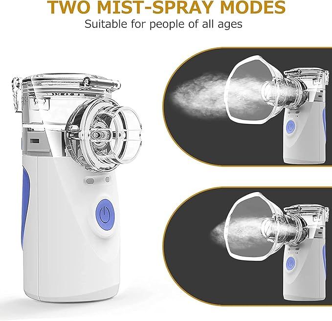 Handheld Mesh Nebulizer Inhaler – Portable, Fine Particles, Silent Operation