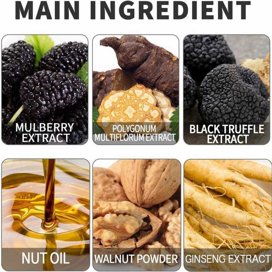 Black Fruit Hair Dye Cream – Natural Herbal Formula, Long-Lasting Color