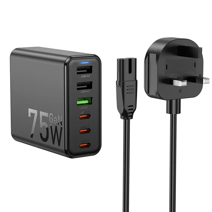 Hoco – GaN Six-Port Fast Charger 65W Desktop Charging Station