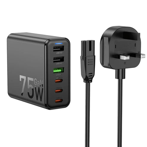 Hoco – GaN Six-Port Fast Charger 65W Desktop Charging Station
