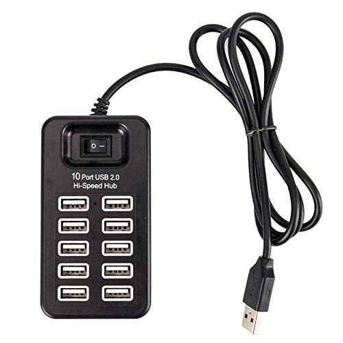 10-Port USB Power Hub – Charge 10 Devices Simultaneously
