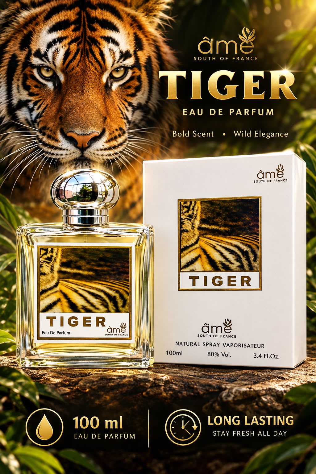 Tiger EDP – 100ml | عطر تايغر أو دو بارفان – 100 مل