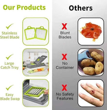 14 in 1 Multifunctional Vegetable Chopper, Mandoline Dicer, Slicer, With Container Box
