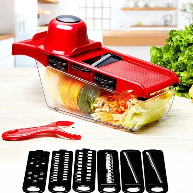 Mandoline Vegetable Slicer & Cutter with 5 Blades + Safety Guard