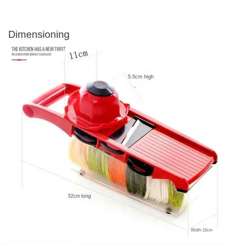 Mandoline Vegetable Slicer & Cutter with 5 Blades + Safety Guard