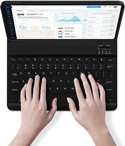 Arabic & English Wireless Keyboard Leather Tablet Case – iPad & Tablet Cover