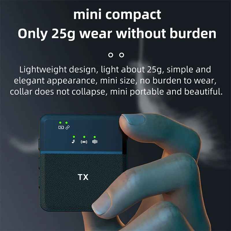 SX31 Wireless Lavalier Microphone – 3-in-1 for iPhone, Android & Camera