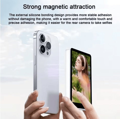 Magnetic Selfie Screen – 4" HD Vlogging Monitor with Bluetooth Remote
