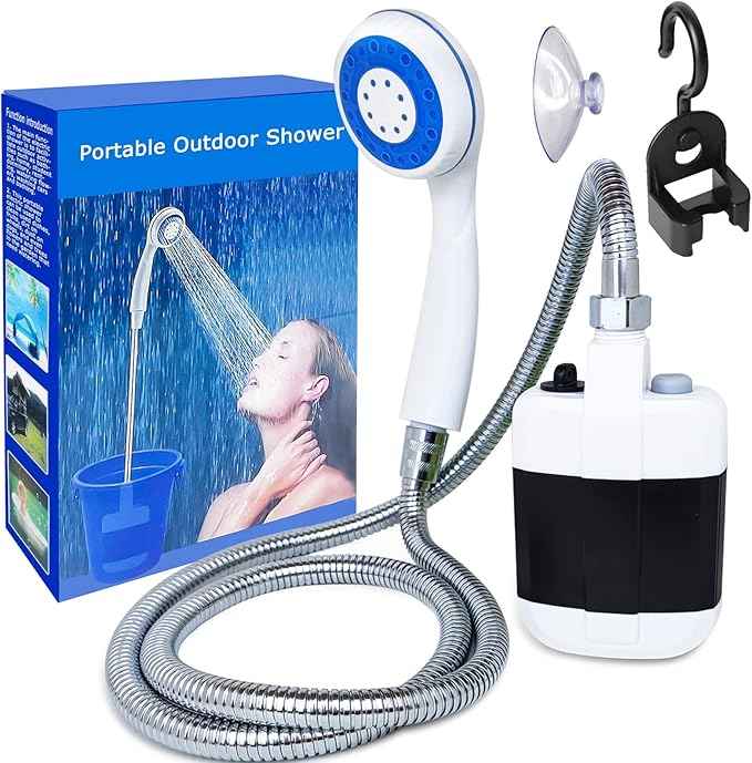 Portable Camping Shower – Rechargeable Electric Pump Outdoor Shower