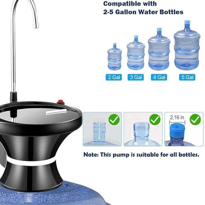 Automatic Electric Drinking Water Bottle Pump – USB Rechargeable Dispenser