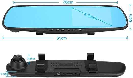 Vehicle Blackbox DVR – Full 1080P HD Touch Screen & Rear View Camera