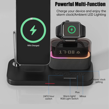 5-in-1 Wireless Charging Station with clock