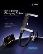 2-in-1 Stand Charging Cable – 240W Fast Charge with Foldable Stand 1