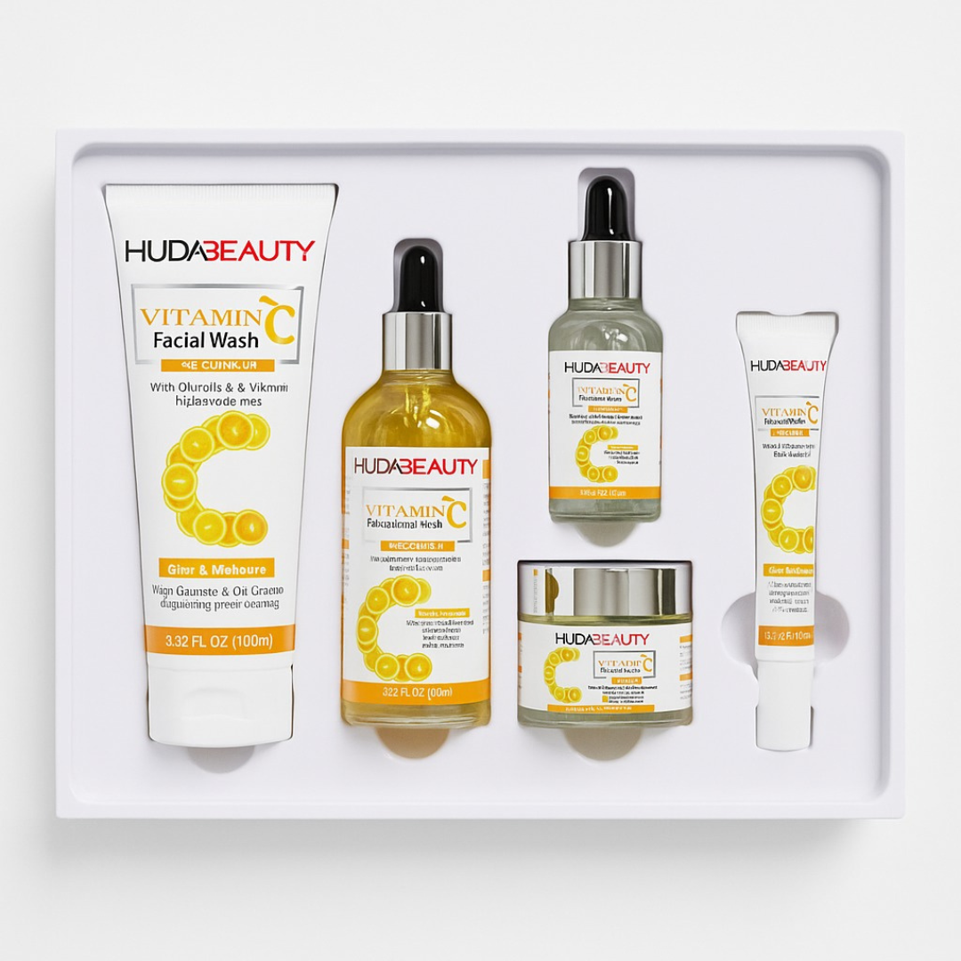 Vitamin C 5-Piece Skincare Set – Huda Beauty Listing