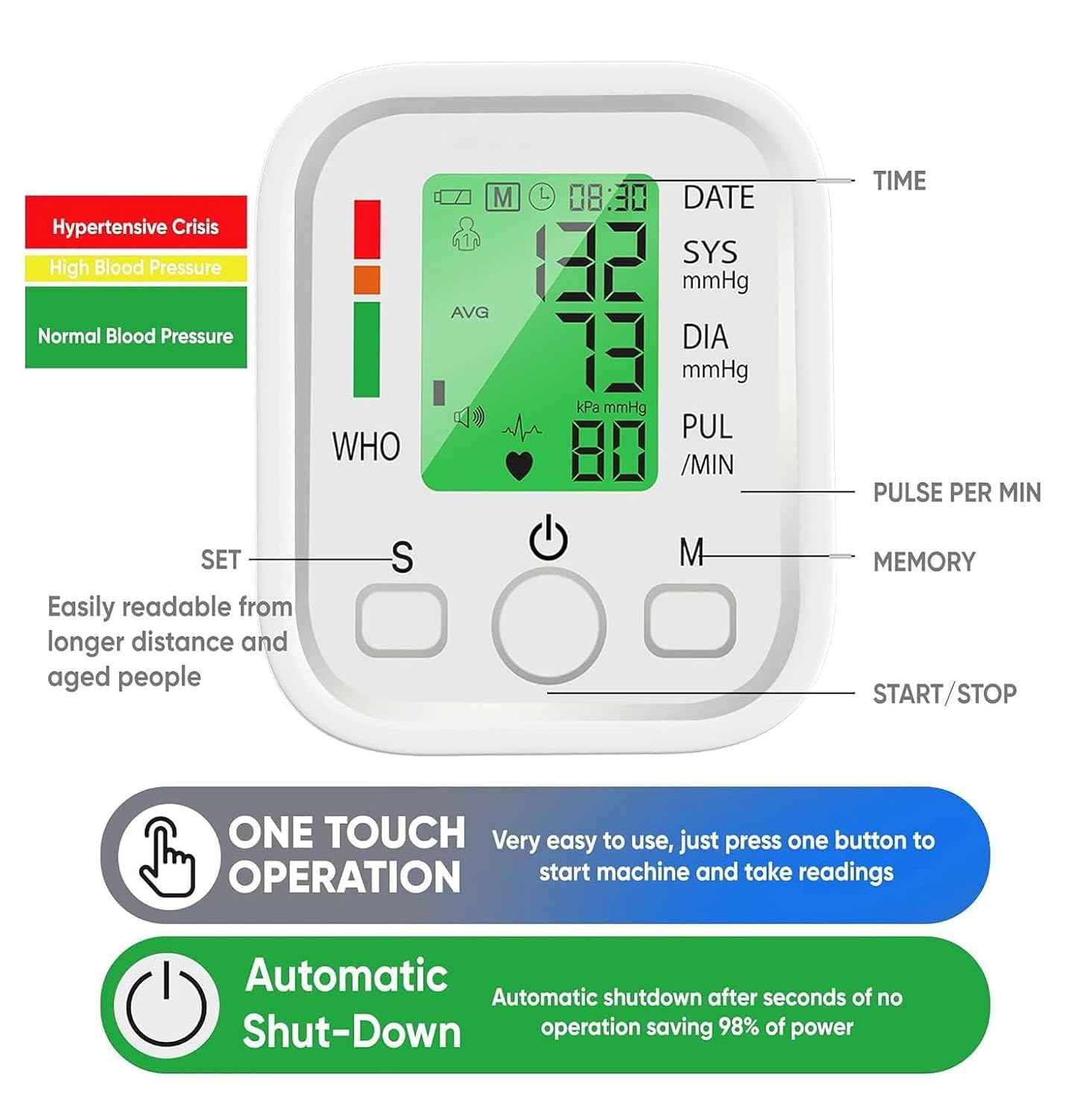 Automatic Digital Arm Blood Pressure Monitor