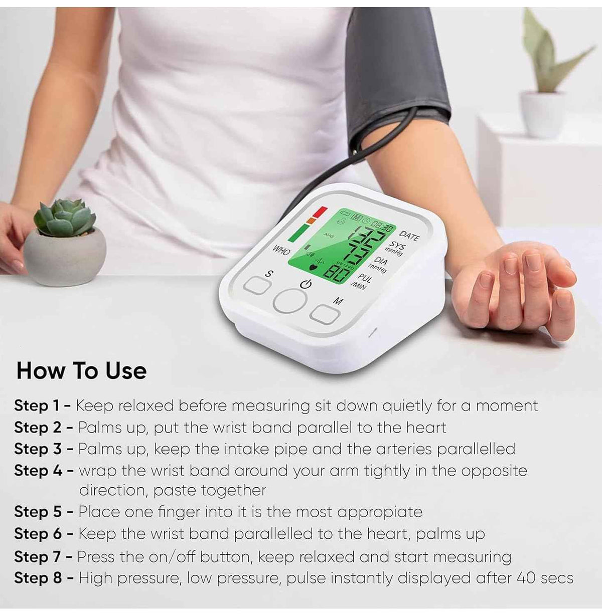 Automatic Digital Arm Blood Pressure Monitor