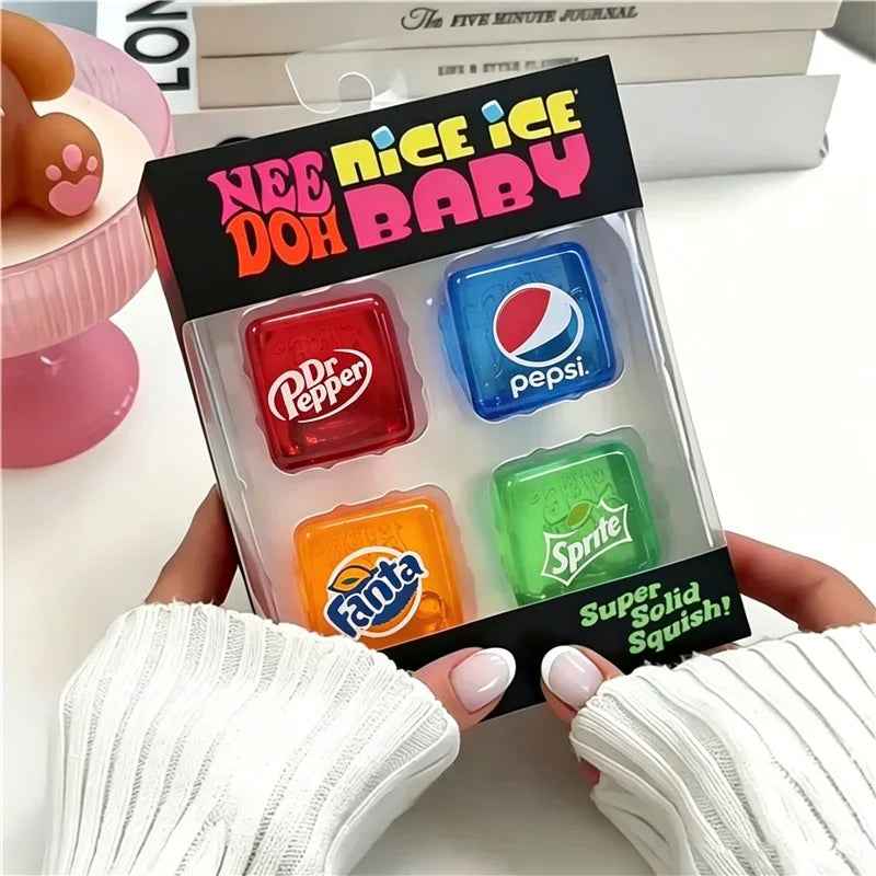 Nee Doh Nice Cube & Dream Drop Squishy Stress Toy | Soda Edition | ني دو لعبة ضغط