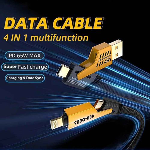 كابل شحن USB 4 في 1 لأجهزة متعددة