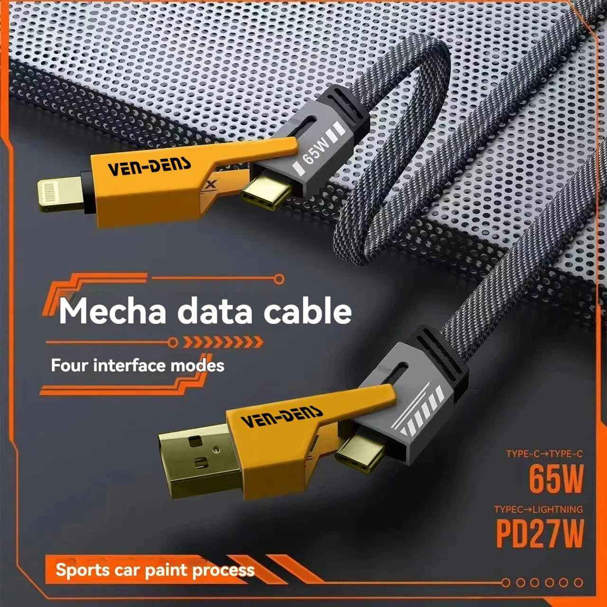 4-in-1 USB Charging Cable for Multiple Devices