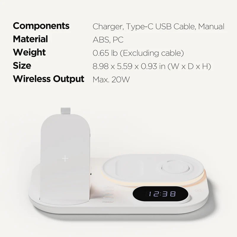 4-in-1 Wireless Charging Dock for Phone, Watch & Earbuds