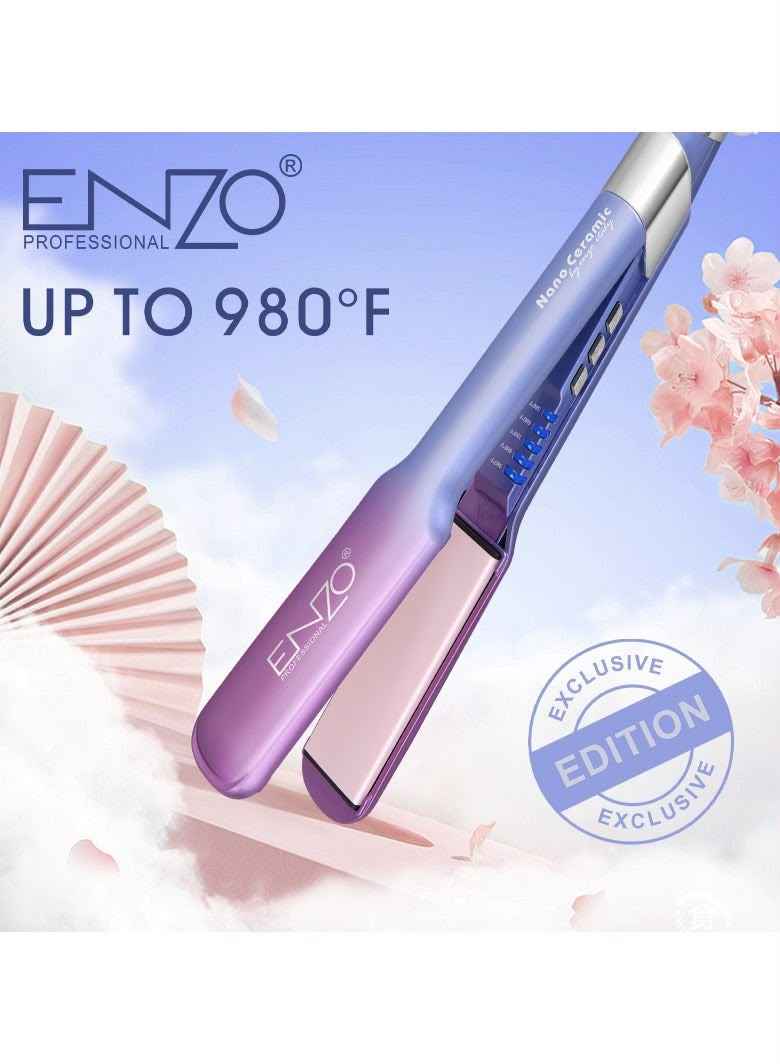 ENZO Nano Ceramic Hair Straightener for Smooth Styling