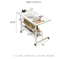 مكتب لابتوب متحرك قابل لتعديل الارتفاع مع عجلات – 60 × 40 سم