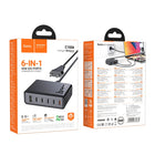 Hoco – 6-in-1 Fast Charger Hub USB-C Multi-Port 6