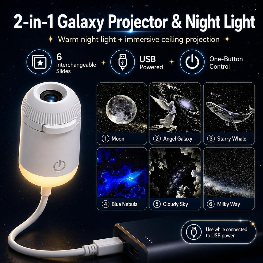 Portable Mini USB Starry Sky Projection Lamp | Galaxy Night Light