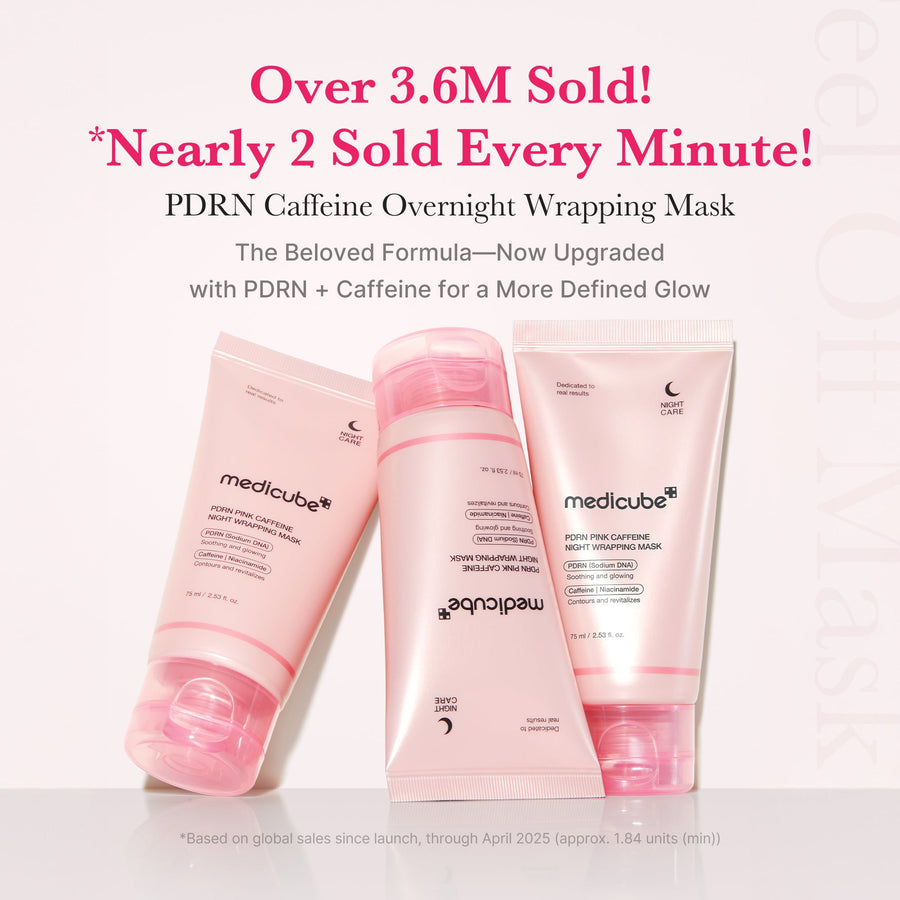 Medicube Wrapping Mask PDRN Caffeine Overnight Peel Off Facial Mask