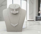 Crystal Leaf Jewelry Set 4