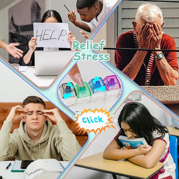 Stress Release Fidget Buttons - WaveByte