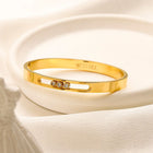 Gold Sliding Diamond Bangle Bracelet 2