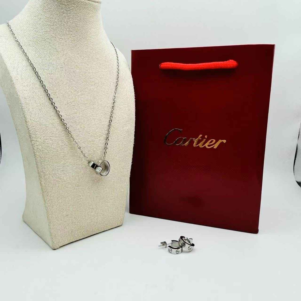 Love Screw Ring Jewellery Set – Necklace & Earrings | طقم مجوهرات حلقة اللوف سكرو