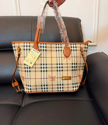 Classic Check Tote Shopper Bag – 46 × 16 × 29cm