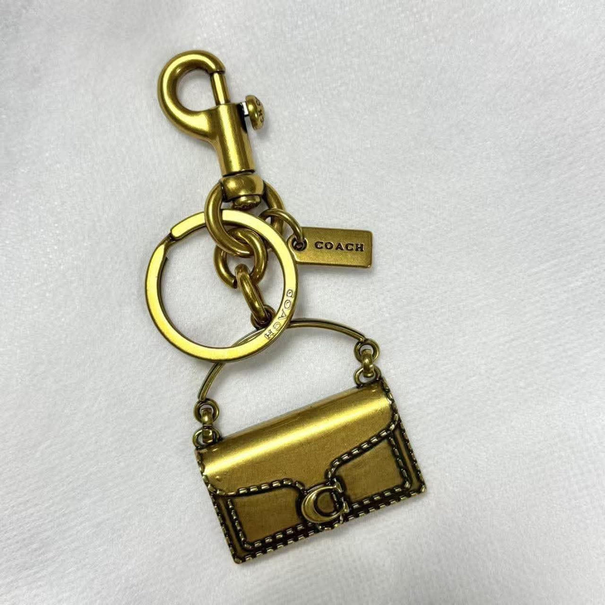 Coach Inspired Cherry Keychain | Glitter Resin Cherries & Gold Hardware | Bag Charm