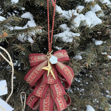 Pink Ribbon and Gold Star Decorative Car Hanger
