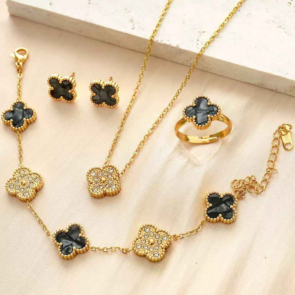 VCA-Inspired Stainless Steel Jewellery Set of 4 – Non-Tarnish