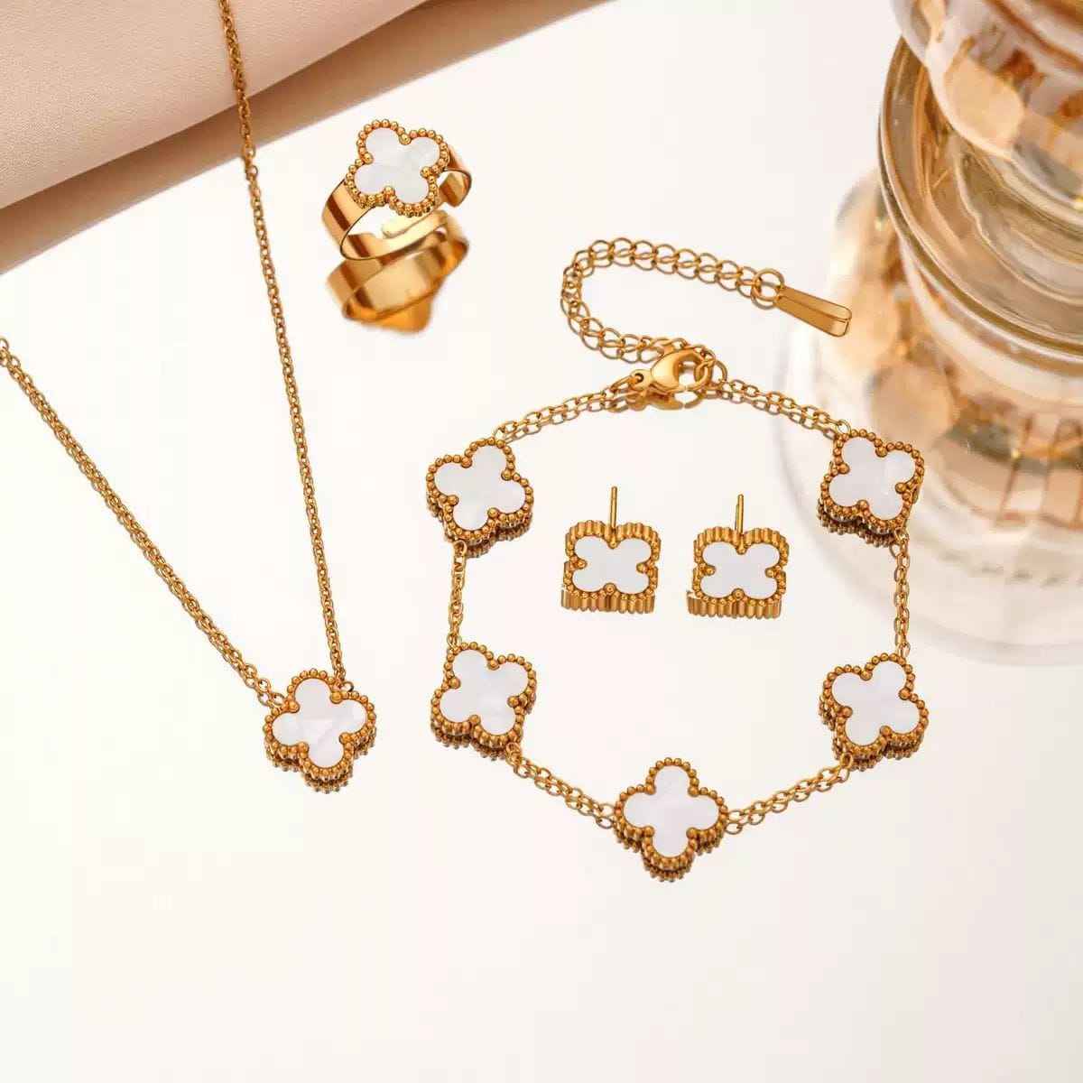 VCA-Inspired Stainless Steel Jewellery Set of 4 – Strong & Non-Tarnish