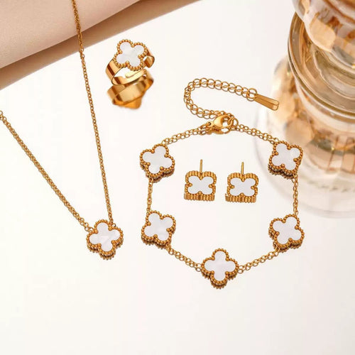 VCA-Inspired Stainless Steel Jewellery Set of 4 – Strong & Non-Tarnish