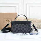 Coach 412 Structured Handbag | Classic Mini Bag with Box | 19×5×6cm 5