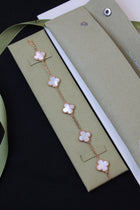 VanCleef & Arpels Vintage Alhambra Bracelet – 5 Motifs | 18K Gold Plated | Mother of Pearl 1