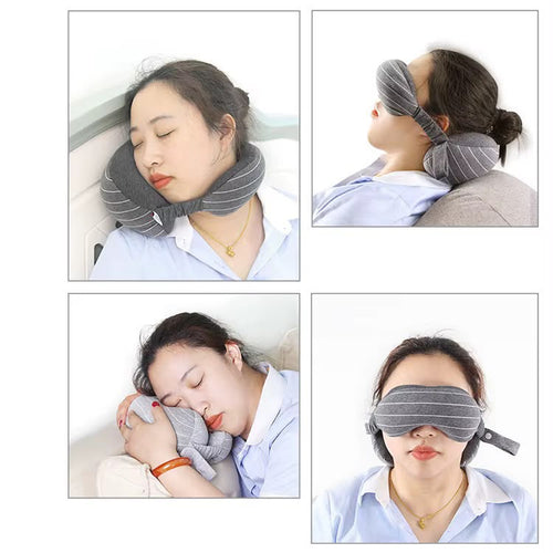 Foldable U-Shape Travel Neck Pillow | Soft Portable Neck Support Cushion | وسادة رقبة قابلة للطي alternate view
