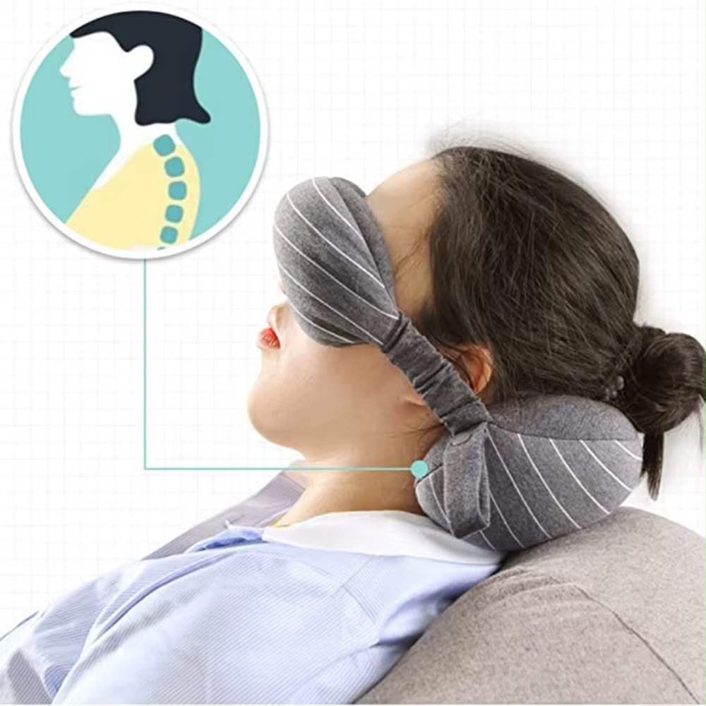 Foldable U-Shape Travel Neck Pillow | Soft Portable Neck Support Cushion | وسادة رقبة قابلة للطي