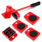 Furniture Mover Roller Set with Lifting Bar | 5-Piece Heavy Duty Moving Helper Kit | أداة تحريك الأثاث 3