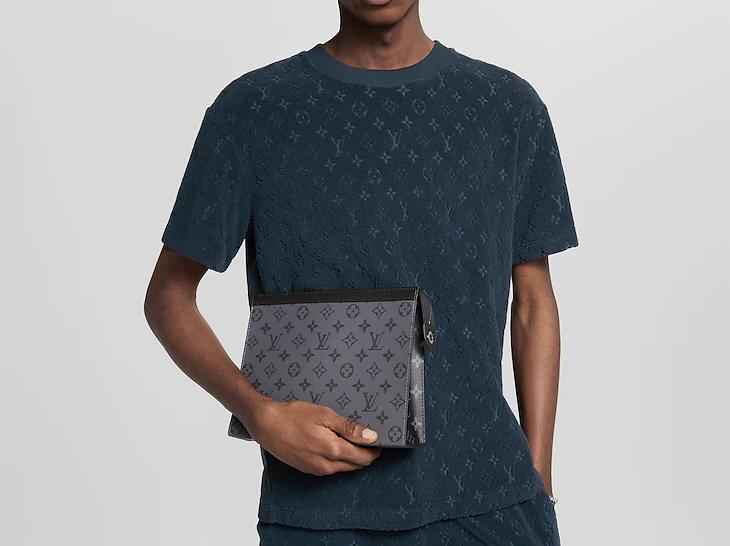 Monogram Canvas Men's Clutch Pouch | Luxury Designer-Style Zip Pouch with Gift Box | حقيبة كلاتش رجالي مونوغرام