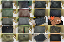 Men's Monogram Canvas Clutch Pouch – Zip Closure, 27 × 21cm