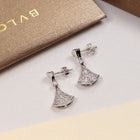 Bvlgari-Inspired Divas' Dream Fan Drop Earrings – Pavé Crystal | أقراط بتصميم بولغاري 4