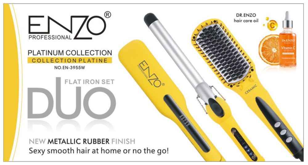 ENZO Duo Platinum Ceramic Styling Brush Set
