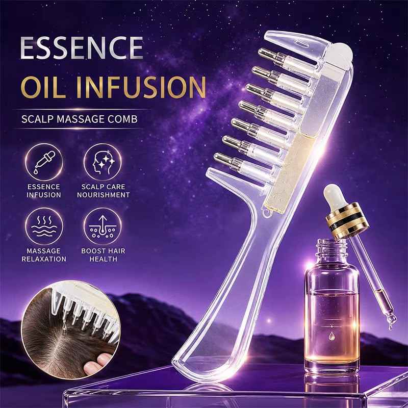 Crystal Serum Comb for Scalp Massage
